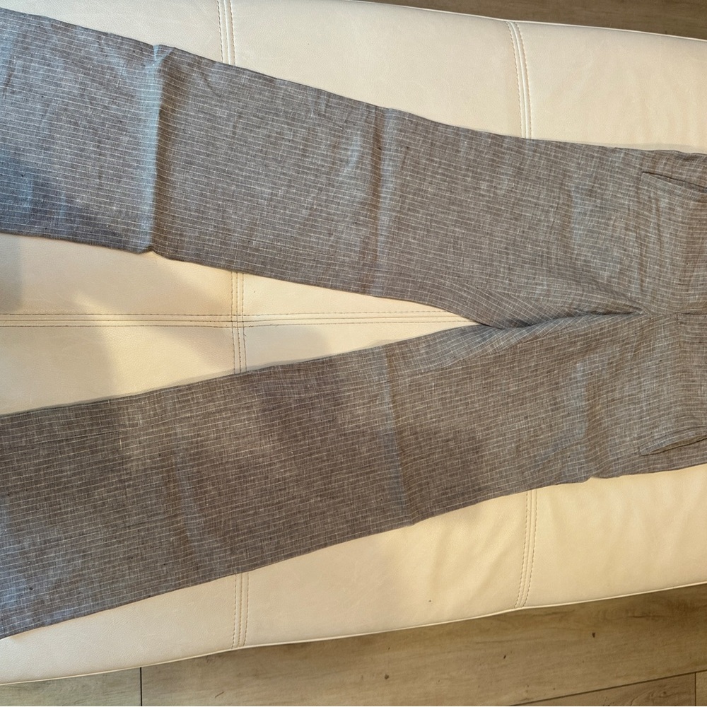 Banana Republic Gray Striped Trousers